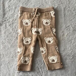 Rock a bye baby boutique Adorable Bear Print Knit Pants 3 months